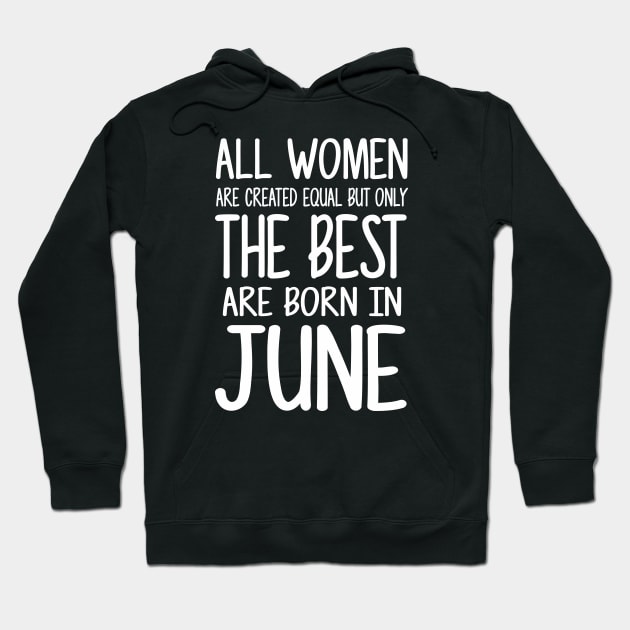 Women Born June White Hoodie by kaitokid